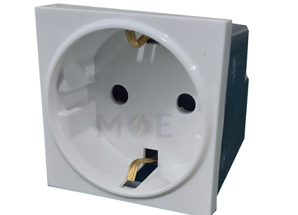 Orva German Standard Socket Outlet White 2module | MS30219 | بريز شوكو ابيض