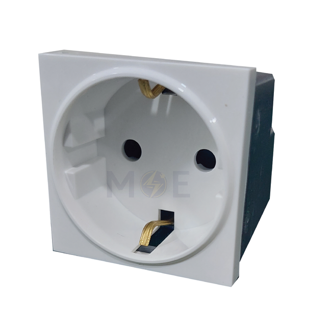 Orva German Standard Socket Outlet White 2module | MS30219 | بريز شوكو ابيض