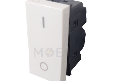 Orva 1Way Switch White 2P 16A 250V 0-1 | MS30120 | مفتاح مفرد خطين ابيض