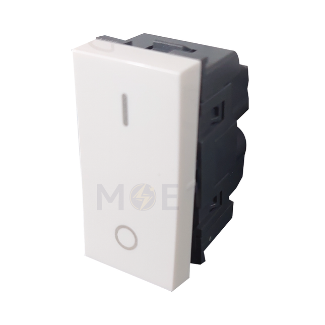 Orva 1Way Switch White 2P 16A 250V 0-1 | MS30120 | مفتاح مفرد خطين ابيض