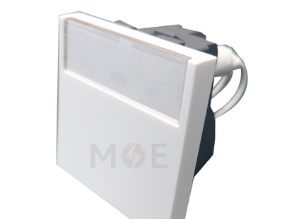 Orva Door Bell Switch/ Push Button With Nameplate White 1P 10A 2module | MS30243 | كباس جرس باسم مجوز ابيض