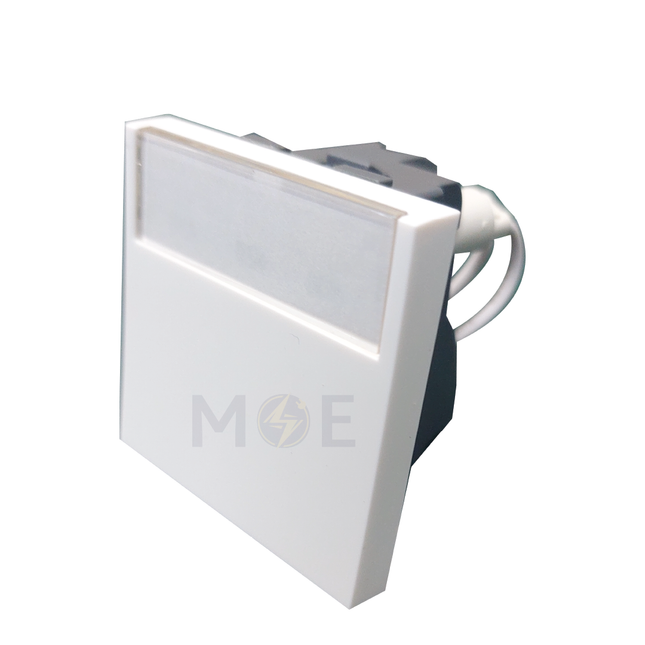 Orva Door Bell Switch/ Push Button With Nameplate White 1P 10A 2module | MS30243 | كباس جرس باسم مجوز ابيض