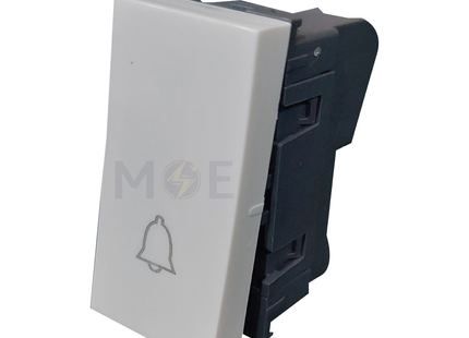 Orva Door Bell Switch/ Push Button White 1P 10A 1module | MS30108 | كباس جرس داخلي ابيض