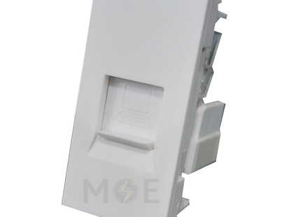 Orva Data Socket Connector RJ45 Cat6 UTP White | MS30121 | بريز داتا ابيض