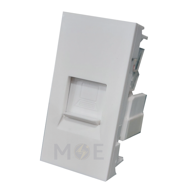 Orva Data Socket Connector RJ45 Cat6 UTP White | MS30121 | بريز داتا ابيض