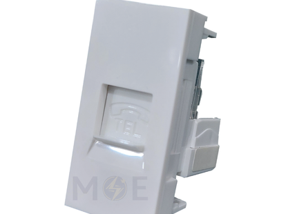 Orva RJ11 Phone jack 6/4 White 1module | MS30115 | بريز تلفون باناسونيك ابيض