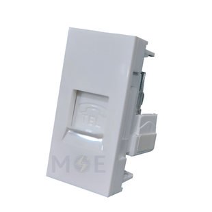 Orva RJ11 Phone jack 6/4 White 1module | MS30115 | بريز تلفون باناسونيك ابيض