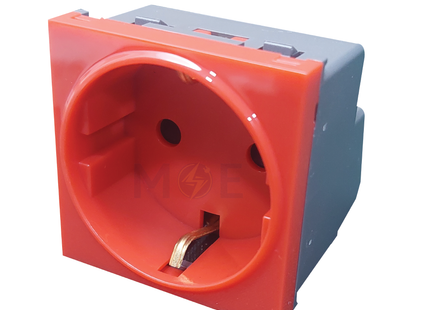 Orva German Standard Socket Outlet Red 2module | MS30219-RED | بريز شوكو احمر