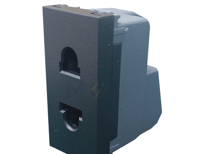 Orva Euro American Standard Socket outlet Black 1module 16A | MS30114-290 | بريز امريكي اوروبي اسود