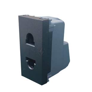 Orva Euro American Standard Socket outlet Black 1module 16A | MS30114-290 | بريز امريكي اوروبي اسود