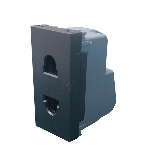 Orva Euro American Standard Socket outlet Black 1module 16A | MS30114-290 | بريز امريكي اوروبي اسود