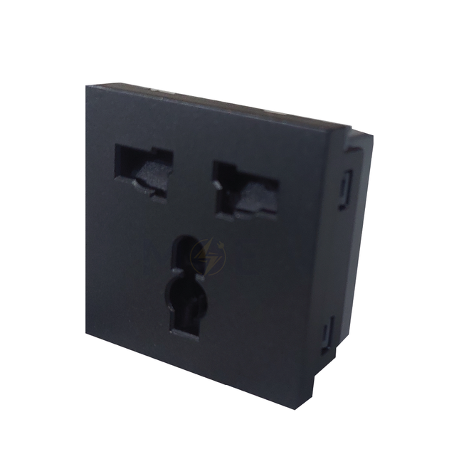 Orva English Standard Socket Outlet Black 2module | MS30220-290 | بريز انكليزي اسود