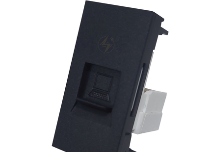 Orva Data Socket Connector RJ45 Cat6 UTP Black | MS30121-290 | بريز داتا اسود