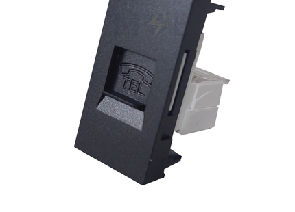 Orva RJ11 Phone jack 6/4 Black 1module | MS30115-290 | بريز تلفون باناسونيك اسود