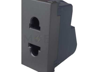 Orva Euro American Standard Socket outlet Magnesium 1module 16A | MS30114-270 | بريز امريكي اوروبي مغنيسيوم
