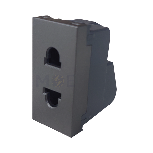 Orva Euro American Standard Socket outlet Magnesium 1module 16A | MS30114-270 | بريز امريكي اوروبي مغنيسيوم