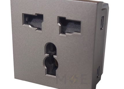 Orva English Standard Socket Outlet Magnesium 2module | MS30220-270 | بريز انكليزي مغنيسيوم