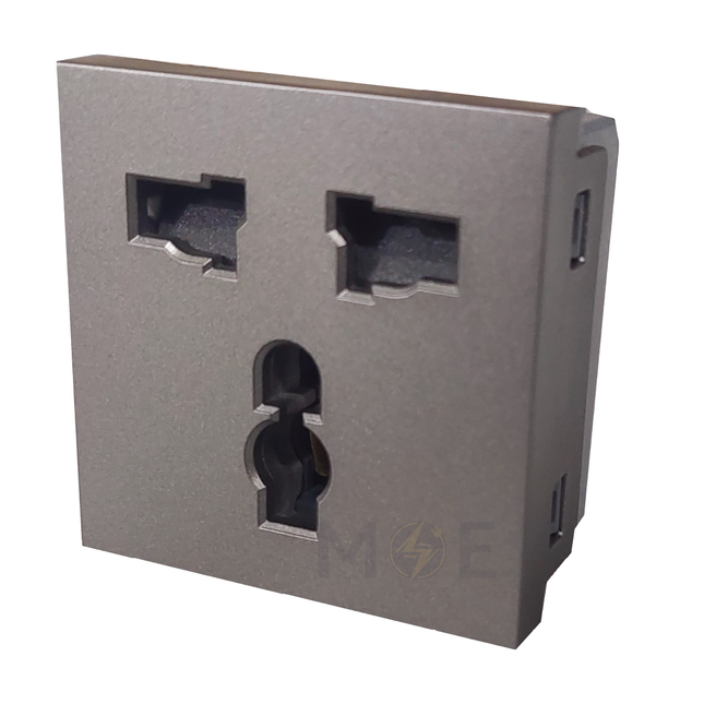 Orva English Standard Socket Outlet Magnesium 2module | MS30220-270 | بريز انكليزي مغنيسيوم