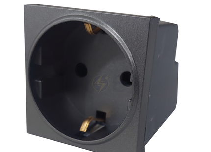Orva German Standard Socket Outlet Magnesium 2module | MS30219-270 | بريز شوكو مغنيسيوم