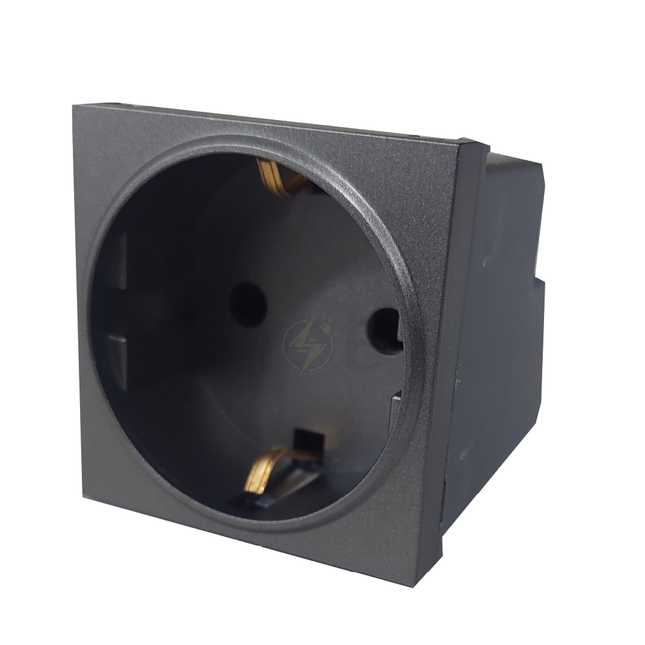 Orva German Standard Socket Outlet Magnesium 2module | MS30219-270 | بريز شوكو مغنيسيوم