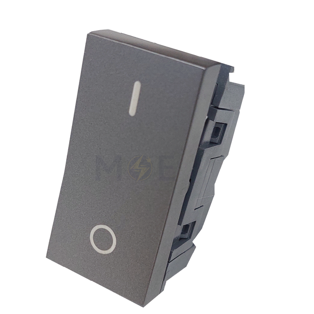 Orva 1Way Switch Magnesium 2P 16A 250V 0-1 | MS30120-270 | مفتاح مفرد خطين مغنيسيوم