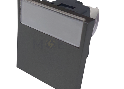 Orva Door Bell Switch/ Push Button With Nameplate Magnesium 1P 10A 2module | MS30243-270 | كباس جرس باسم مجوز مغنيسيوم