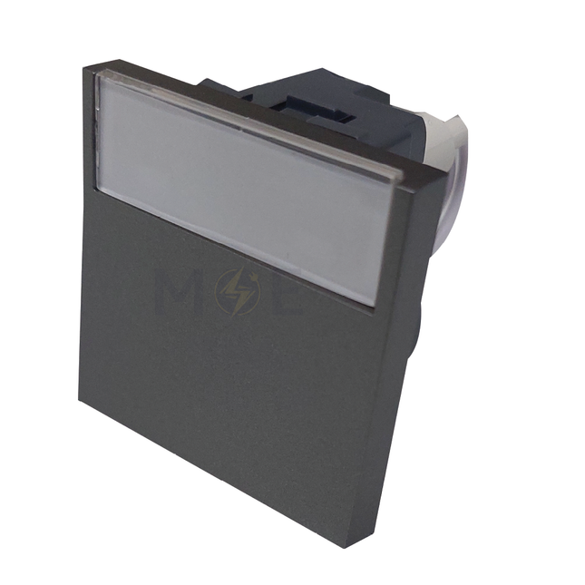 Orva Door Bell Switch/ Push Button With Nameplate Magnesium 1P 10A 2module | MS30243-270 | كباس جرس باسم مجوز مغنيسيوم