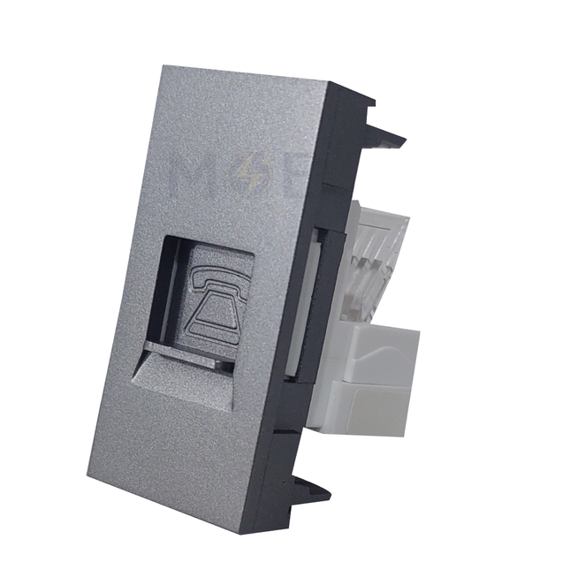Orva RJ11 Phone jack 6/4 Magnesium 1module | MS30115-270 | بريز تلفون باناسونيك مغنيسيوم