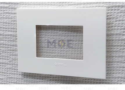 Orva Cover Plate White 3module | MS30000 | بلاك بلاستيك ابيض