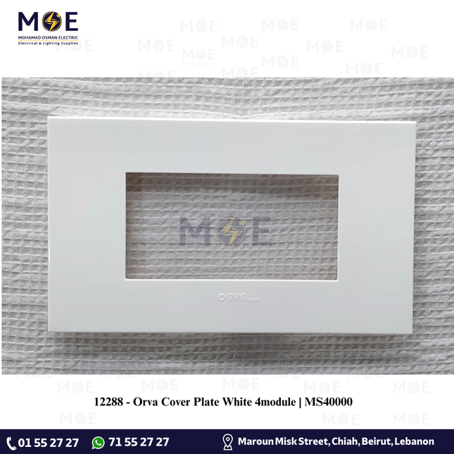 Orva Cover Plate White 4module | MS40000