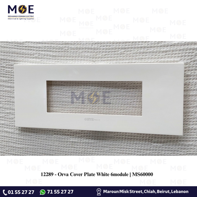 Orva Cover Plate White 6module | MS60000