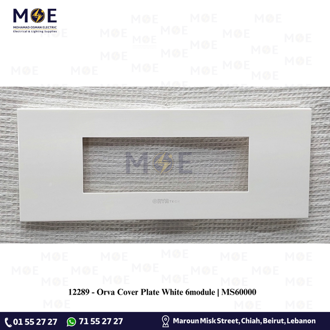 Orva Cover Plate White 6module | MS60000