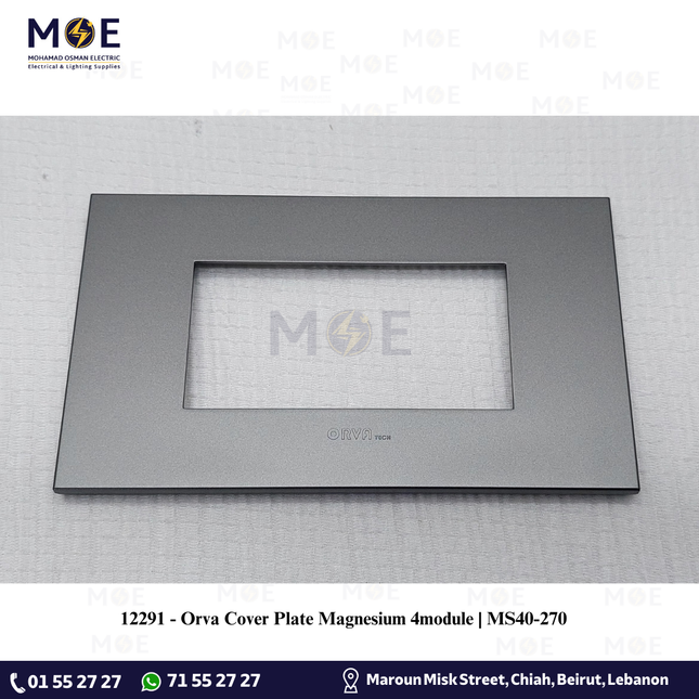 Orva Cover Plate Magnesium 4module | MS40-270