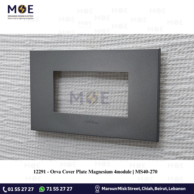 Orva Cover Plate Magnesium 4module | MS40-270