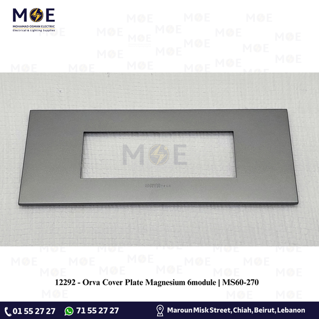 Orva Cover Plate Magnesium 6module | MS60-270