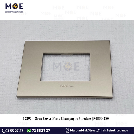 Orva Cover Plate Champagne 3 module | MS30-280