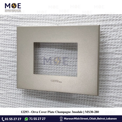 Orva Cover Plate Champagne 3 module | MS30-280