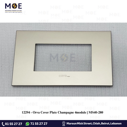 Orva Cover Plate Champagne 4module | MS40-280