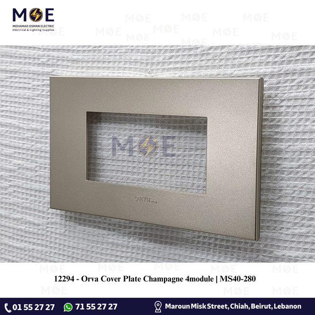 Orva Cover Plate Champagne 4module | MS40-280