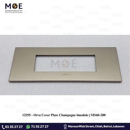 Orva Cover Plate Champagne 6module | MS60-280