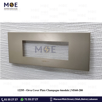 Orva Cover Plate Champagne 6module | MS60-280