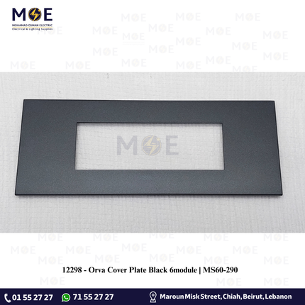 Orva Cover Plate Black 6module | MS60-290