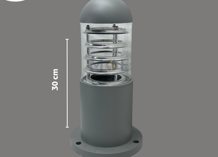 Outdoor Decorative Bollard Light Gray E27 30cm | 8052-110-300 | غلوب تصوينة رمادي