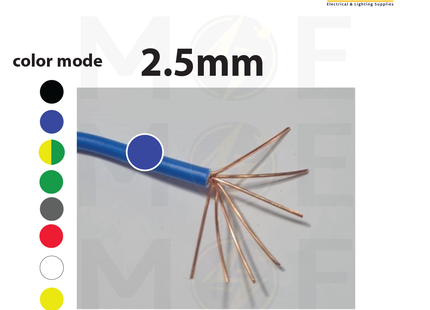 Liban Cables Single Core Stranded 2.5mm Blue | NYA | شريط مفرد قاسي ازرق