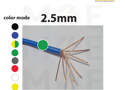 Liban Cables Single Core Stranded 2.5mm Green | NYA | شريط مفرد قاسي اخضر