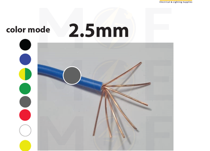 Liban Cables Single Core Stranded 2.5mm Gray | NYA | شريط مفرد قاسي رمادي