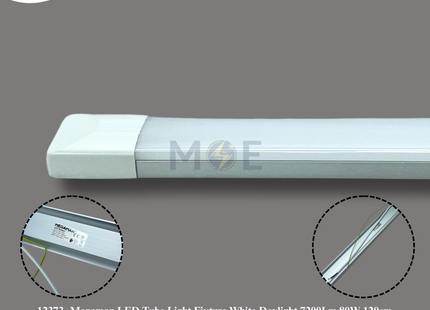 Megaman LED Tube Light Fixture White Daylight 7200Lm 80W 120cm | MXL2115 | شاسي عريضة ليد ابيض دايلايت