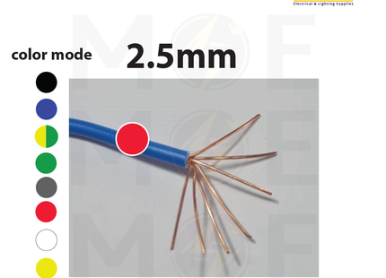 Liban Cables Single Core Stranded 2.5mm Red | NYA | شريط مفرد قاسي احمر
