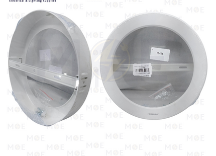 Megaman Round Frame For Recessed Downlight / Panel Light White For MQTL1119Y24W 22cm | كادر مدور ظاهر للسبوت المخفي ابيض