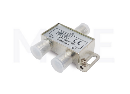 F-Type Coaxial Signal Splitter for CATV, Satellite, Antenna 2-Way